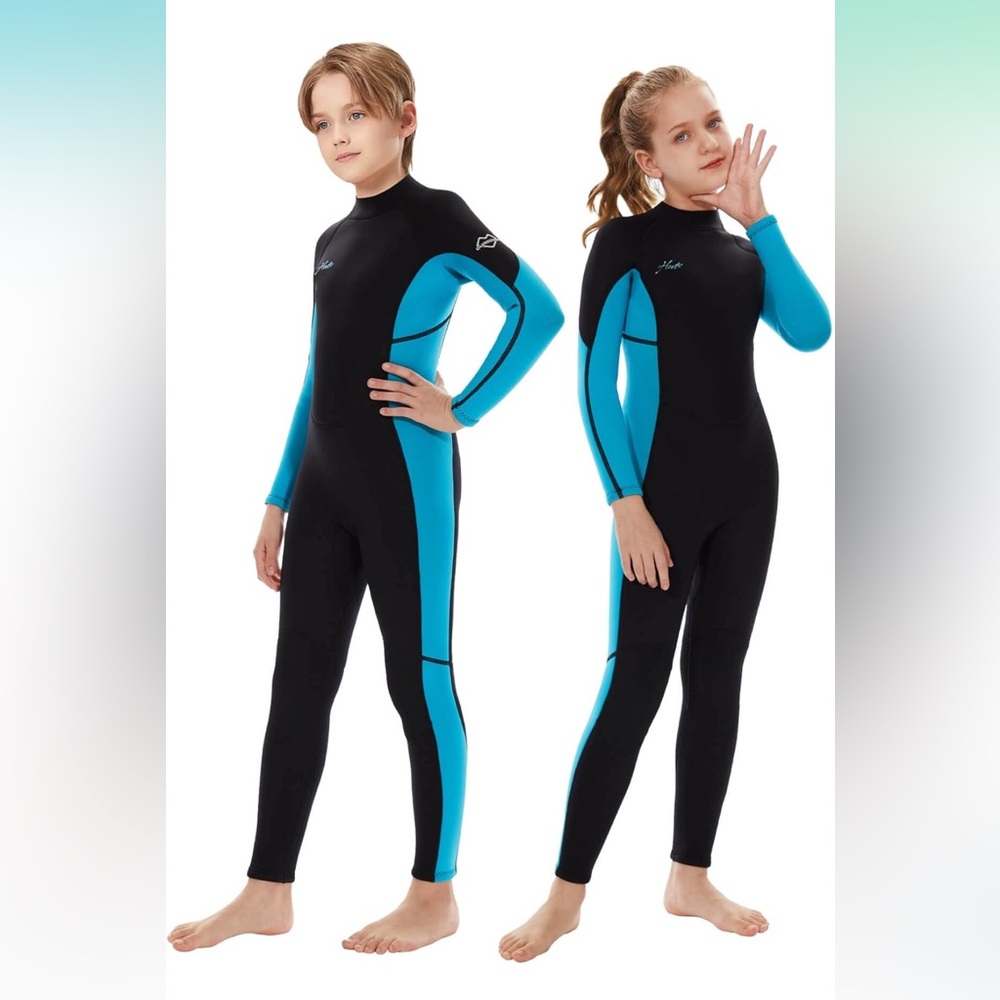 Hevto Kids Wetsuit for Boys Girls Toddler 3/2mm Neoprene Full Wet Suits Size 2